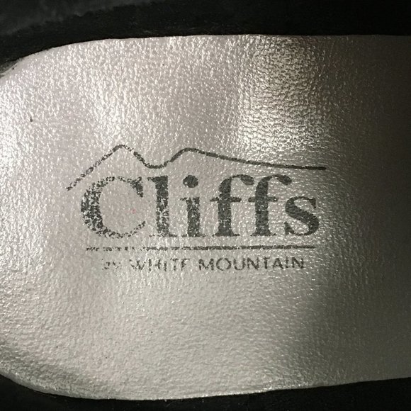 Cliffs Boots Womens 8.5 Suede Wedge Ankle Elastic Band 2.5" Heels Black - Picture 7 of 12